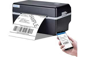 vretti Impresora de Etiquetas de Envío Bluetooth, Impresora de Etiquetas Térmicas 4x6 para Paquetes de Envío, Máquina de Etiquetas de Escritorio para Pequeñas Empresas UPS Ebay Amazon
