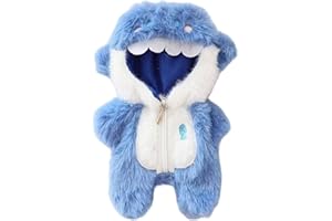 BelleVive Doll Clothing (NO Doll), Handcrafted Crochet Blue Shark Bodysuit for 15 cm 17 cm Dolls, Premium Outfit with Accessories, Stylish Apparel for Dolls