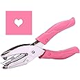 Heart Hole Punch Puncher Single Paper Punch, 1 Pack 6.2 Inch Long 1/4 Inch Diameter of Heart Shape Handheld Hole Puncher Single for Paper Hole Puncher 1 Hole Punch Paper Punchers (Heart 1/4 inch)