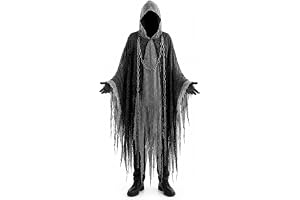 TK Gruppe Timo Klingler Kostium na Halloween dla dorosłych - Czarna szata jako strój mnicha, Kostuchy, średniowieczna szata z kapturem
