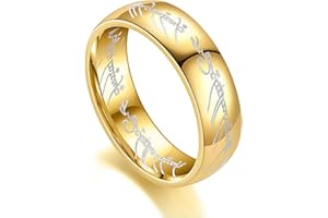 PHCOZY 1 Pcs Gioielli Signore degli Anelli Anelli di tungsteno nobile per uomini e donne (62 mm)