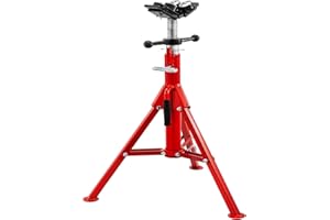 VEVOR Soporte para Tubería Plegable con Cabeza en V de Transferencia de 4 Bolas y Patas Plegables 4500LB Altura Ajustable 28IN a 51.5IN Tipo 1107B Adecuado para la Mayoría de Los Trabajos de Tubería