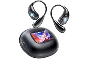 MTOXW AI Traducción Auriculares, 135 Idiomas de Traducción en Tiempo Real Bluetooth 5.4 Auriculares, Pantalla táctil Auriculares de Oído Abierto 50H Tiempo IPX7 para Viajes/Negocios/Aprendizaje