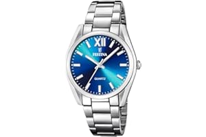 Festina Montre pour Femme F20622 Boyfriend Boîtier en Acier Inoxydable Gris Bracelet en Acier Inoxydable Gris