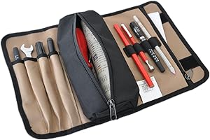 BORDSTRACT Wodoodporna torba na narzędzia, torba do przechowywania wykonana z 600 Denier Oxford, łatwo przenośna rolka narzędziowa, torba na sprzęt, dla techników, elektryków, mechaników, malarzy, rzemieślników,