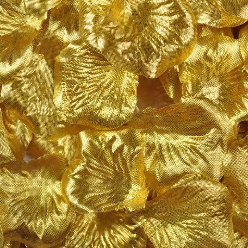 Hot Sale 1000 pcs Gold Silk Rose Petals Wedding Party Decorations Flower Favors