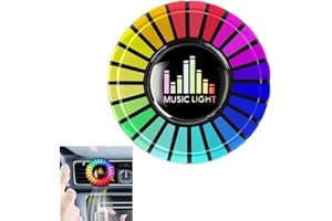DHLIIQQ Luce profumata RGB con controllo del suono, lampada ritmica musicale, deodorante per ambienti con LED, lampada per aromaterapia, accessori per presa d'aria dell'auto, regali per uomini