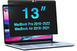 STARY Filtro magnético de privacidad para MacBook Pro de 13 pulgadas (2016-2022, M1, M2) y MacBook Air de 13 pulgadas (2018-2021), pantalla de privacidad extraíble antirreflejos de luz azul con