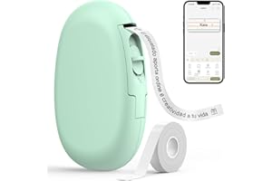 SUPVAN E10 etiquetadora Bluetooth, con Etiquetas Impermeables (15mm x 6 m/Rollo), Ideal para oficinas y hogares, Verde