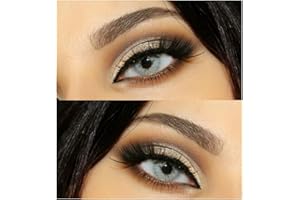 FreshTone Lentilles De Contact De Couleur Sky Gray 1 Ton Kit De Rangement Boitier Pince et applicateur Offert 12 Mois sans correction