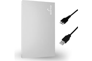 Storite Disque Dur Externe Portable Ultra Fin 2,5" 200Go avec USB 3.0, Transfert de données Rapide, Compatible avec Ordinateur Portable, PC, Mac, Windows, Console de Jeu – Argent