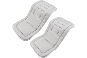 LAT LEE AND TOWN Baby Pushchair Seat Liners, Pram Liner Universal 100% Cotton Pushchair Liner Thick Baby Stroller Liner Pad Seat Cover Seat Cushion Pad Stroller Pram Pushchair for Toddler Infant (Grey)