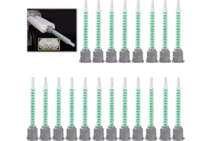 AFHGDJR 20 StüCk 2k Kleber 1:1ammoniak,Kunststoffkleber,Statikmischer,MischdüSe FüR Kunststoffkleber Zweikomponentenkleber 2k Kleber Pistol Ab Klebepistoleden Meisten Kunststoffen.