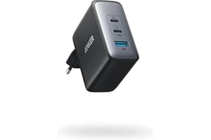 Anker Caricatore USB C 736 da 100 W (Nano II 100 W), 3 porte, adatto per MacBook Pro/Air, Google Pixelbook, ThinkPad, Dell XPS, iPad Pro, iPhone 17 Pro Max Air/Serie 16-12, Samsung S25 Ultra
