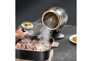 Starnearby Tisch-Dunstabzugshaube, Mini-Dunstabzugshaube Leise Umluft Abzugshaube, Tragbare Desktop-Abzugshaube für Zuhause Küche Camping BBQ Reise Wohnmobil, Schwarz