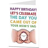 Offensive Personalised Gift Happy Birthday Card Perfect for Him Men Very Rude Photo Upload Birthday Card