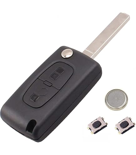 Clé Télécommande CITROËN C2 C3 C1 Berlingo - Coque + Pile + 2 Interrupteurs - Neuf