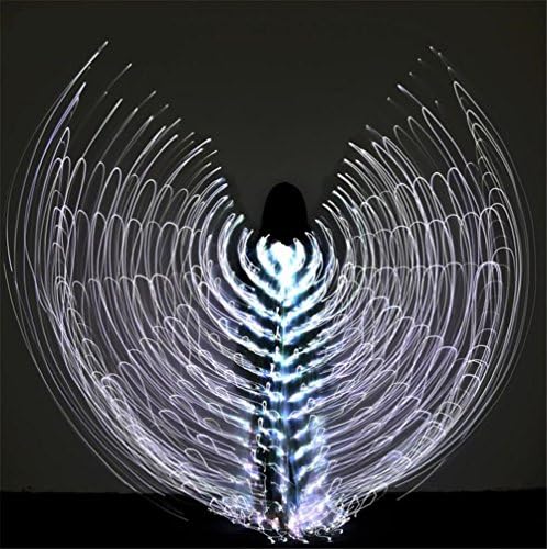 Byjia Women Belly Dancing Isis Wings Led Light 360 Degrees Big Butterfly Props Outfit Costume Performance Professional 1# F