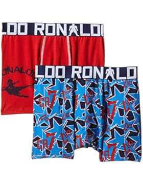 CR7 CRISTIANO RONALDO Jungen enganliegende Boxershorts Boys Line Trunk 2-Pack