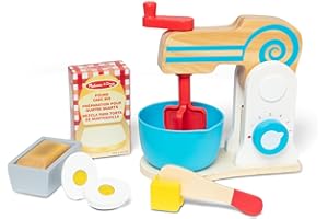 Melissa & Doug Set planetaria per preparazione torte in legno (11 pezzi) -Accessori e cibi per cucina giocattolo Giocare a Preparare Una Torta Bambini