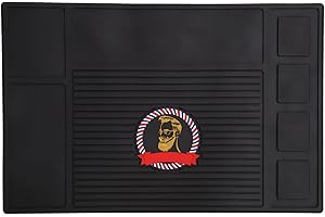 CUEI Alfombrilla Organizadora de Peluquero, Alfombrilla de Peluquero Magnética Antideslizante Flexible Profesional, Alfombrilla de Estación de Peluquero de Silicona para Cortaúñas, Recortadora, Tijeras