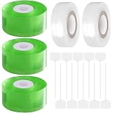 Yurifaz 5Pcs Grafting Tape for Grafting Stretchable and Transparent Grafting Tape with 10Pcs Ties for Fruit Tree Grafting and