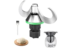 ZYLUNIY Messer für Vorwerk Thermomix TM6 / TM5 Edelstahl Teigmischmesser, Ersatzteile für Thermomix Teigmesser, Kein Teig-Rückstand, Thermomix Ersatz Zubehör TM6 TM5 Mixmesser