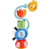 3 ay ve &uuml;zeri bebekler i&ccedil;in Fisher-Price duyusal gelişime yardımcı sesli ve vantuzlu mama sandalyesi oyuncağı, JHB46