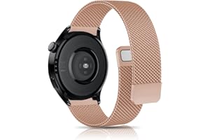 SeNool Bransoletka kompatybilna z Huawei Watch 3/3 Pro, [22 mm metalowy pasek wymienny] pasek magnetyczny z siateczką, kompatybilny z Huawei Watch GT 3 46 mm/GT2 Pro/GT Runner/GT 2e – różowe złoto