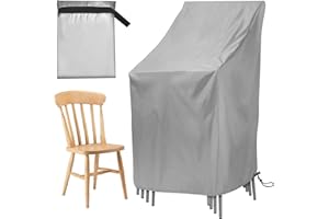 VAIGU:OA Schutzhülle Stapelstühle - Gartenstuhl Abdeckung, Schutzhülles für Gartenstühle, Schutzhülle Gartenmöbel, Abdeckhauben für Stühle, Abdeckhaube Gartenmöbel für Gartensessel Balkonstühle (85x65x114cm)