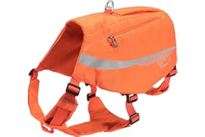 EXCELLENT ELITE SPANKER Sac à Dos réfléchissant en Forme de Y pour Chien avec Poches pour Les poignées Anneaux en D sans Traction Équipement de randonnée léger pour Chiens Chasse Voyage(ORG)