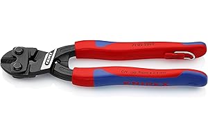 Knipex CoBolt® Kompakt-Bolzenschneider schwarz atramentiert, mit schlanken Mehrkomponenten-Hüllen, mit Befestigungsöse zum An