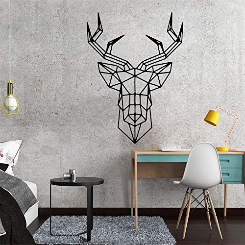 Preisvergleich Produktbild Nordic Deer Geometry Sticker Wandkunst Aufkleber Modernes Wohnzimmer Kinderzimmer Dekoration Wandaufkleber Wandaufkleber grün L 43 cm X 52 cm
