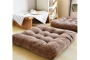 SFFD Cuscini per Seduta da Pavimento Quadrati Spessi,Cuscino Solido Cuscino da Meditazione Cuscino Quadrato da Pavimento,Cuscini da Lettura per Yoga Morbidi e addensati 22x22 Pollici