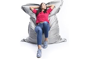 LIVEDECO - Pouf Extérieur, Outdoor, Jardin, Terrasse, Gris BiG52 Iron RAW