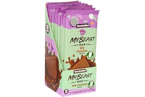 Feastables MrBeast Chocolate Bars/Barres de chocolat MrBeast de Feastables (10 x 60g) (Milk Chocolate) - Pour les vraies bêtes