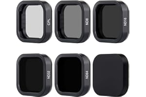 YALLSAME ND Filter CPL Filter Set for GoPro Hero 9 10 11 12 Black with ND64 ND32 ND16 ND8 CPL Lens Filter Cap Go Pro Professinal Photography Accessories Kit for Go Pro 12 11 10 9 Action Camera