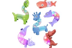 Afufu Prezenty na zakończenie przyjęcia urodzinowego dla dzieci w wieku 1-10 lat, autystyczne zabawki dla dzieci, 6 sztuk rurek ze zwierzętami, gry sensoryczne autyzm zabawka teleskopowa, prezent dla