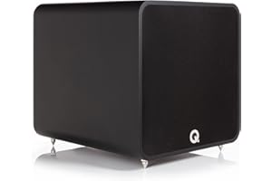 Q ACOUSTICS Q B12 Subwoofer Carbon Black - Featuring Infinite Baffle Enclosure, 12 Inch Driver, 220-watt Class D Amplifier, 50mm Voice Coil - Active Subwoofer for Hi Fi Music Systems