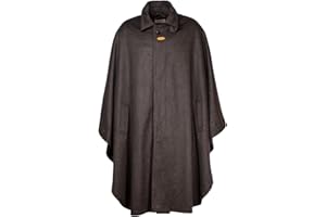 Hubertus klassischer Loden Wetterfleck Lodenkotze Forest Jagd Umhang braun