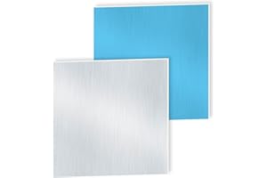iMeistek Lot de 2 plaques en aluminium 6063 avec film de protection des deux côtés, 150 mm x 150 mm x 2 mm d'épaisseur
