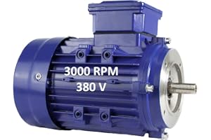 Trefas elmotor 1,1 kW/1,5 hk, 220/380 V, 3000 RPM, B14 (120 mm) storlek 80 - axel 19 mm bredd