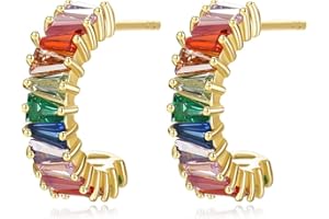 Dangle Ohrringe für Frauen trendy, ouxi Strassstein Ohrringe Geburtsstein Schmuckgeschenk, 18k Gold Plated Hoop Drop Ohrring für Weihnachten Geburtstag Hochzeit Mutter Valentinstag Tag