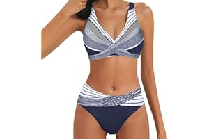DONDPO Bikini Damen Bauchweg Mit Shorts Bikini Damen Bauchweg Schwarz Gr 46 Bikini Damen Set Mit Bügel Bunt Sexy Bikini Damen Tanga Swimsuit for Women Plus Size Badeanzug Damen Bauchweg Badeanzüge Tankini