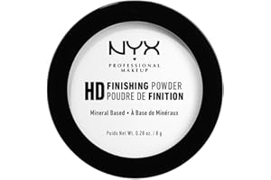 NYX Professional Makeup High Definition Finishing Powder, Pressed Powder, Skin Perfecting, Matte Finish, Oil Absorbing, Vegan Formula, Shade: Translucent