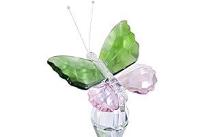 H&D Hyaline & Dora Presse-papiers Papillon en Cristal décoratif, Figurines d'animaux en Cristal, Collection en Cristal