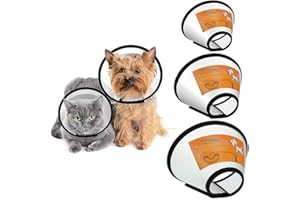 FadyDail Halskrause für Haustiere, Haustiere Kunststoff Elisabethanischer Kragen Schutzkragen Kegel Krägen aus Kunststoff Besondere Schutz für Katzen, Kleine Hunde und Kaninchen (Mittel 5#)