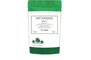 ECO-VITS NATTOKINASE (6000FU) 120 Capsules fibrinolytic (Anti-clotting) Capacities, Heart & Circulatory Health, Cardiovascular Support, Circulation & Blood Flow, Healthy Fibrin Levels
