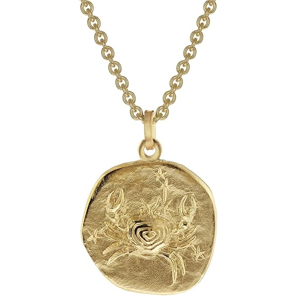Trendor Sternzeichen Krebs Anhänger 333 Gold - 16mm Echtgold Für Damen & Herren