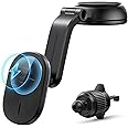 UGREEN magnetisk trådlös billaddare 2 i 1 magnetisk trådlös billaddare Mobiltelefon Bilfäste med laddning Kompatibel med iPho